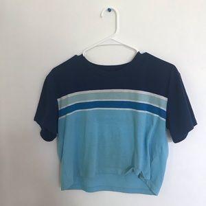Blue shirt with blue stripes